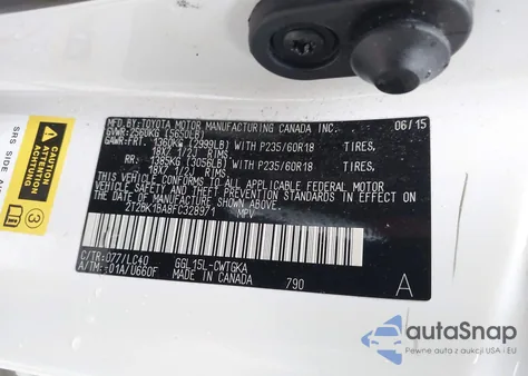 2015 Lexus Rx 350 из США, поврежденный, VIN 2T2BK1BA8FC328971